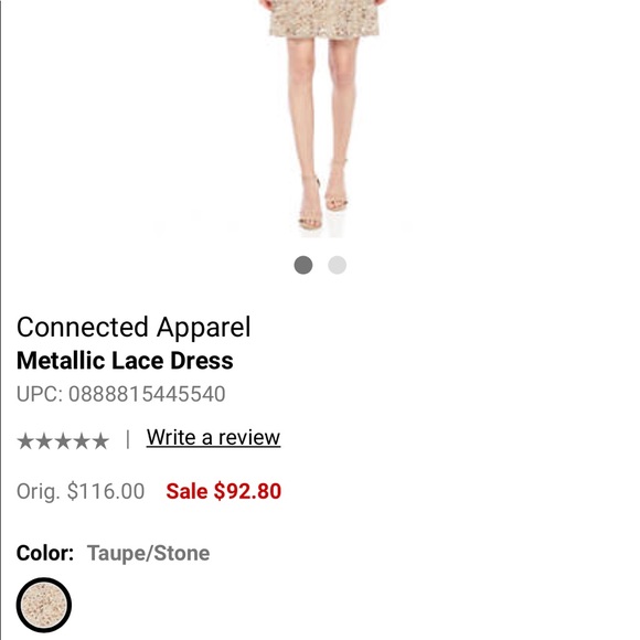 Metallic Lace Dress - Picture 3 of 7